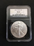 NGC Graded 2012 United States .999 Fine Silver Eagle - 25th Anniversary - MS 69