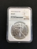 NGC Graded 2013 United States .999 Fine Silver Eagle - MS 69
