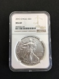 NGC Graded 2013 United States .999 Fine Silver Eagle - MS 69