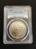 PCGS Graded 1889 United States Morgan Silver Dollar - MS 61