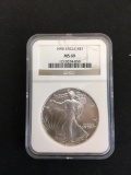 NGC Graded 1990 United States .999 Fine Silver Eagle - MS 69
