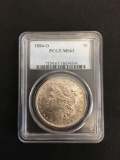 PCGS Graded 1884-O United States Morgan Silver Dollar - MS 63