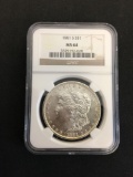 NGC Graded 1881-S United States Morgan Silver Dollar - MS 64