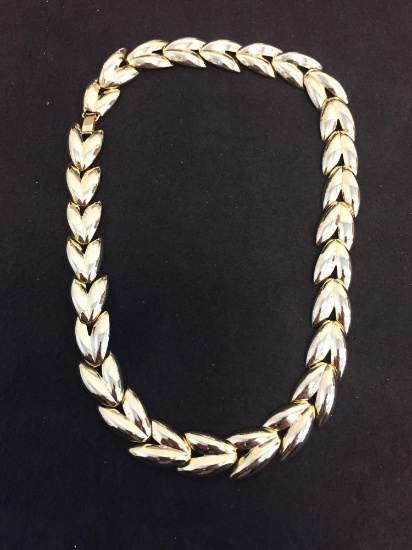 Wheat Link Motif Gold-Tone 18" Fashion Necklace
