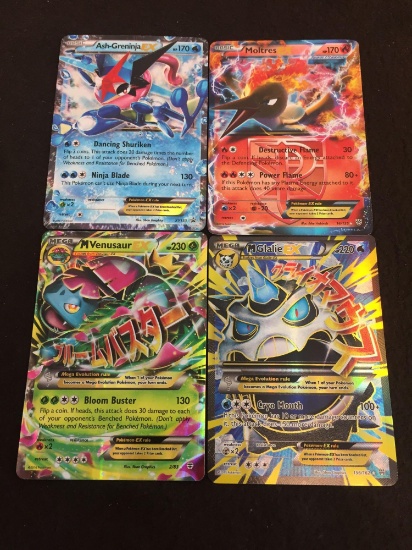 Lot of 4 Pokemon Holigraphic Cards!