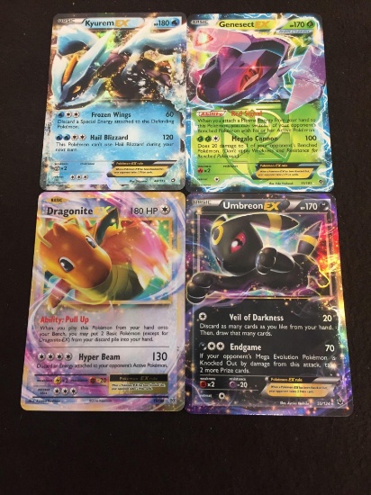 Lot of 4 Pokemon Holigraphic Cards!