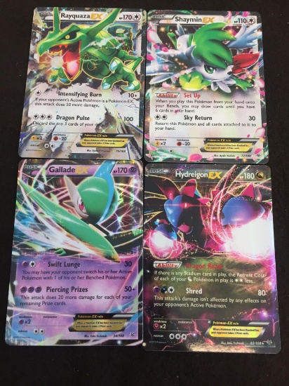 Lot of 4 Pokemon Holigraphic Cards!