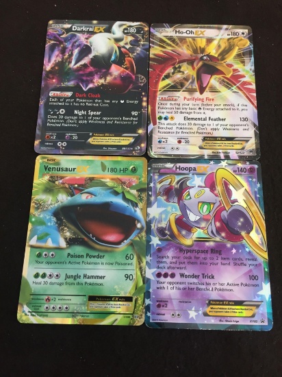 Lot of 4 Pokemon Holigraphic Cards!