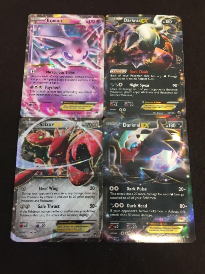 Lot of 4 Pokemon Holigraphic Cards!