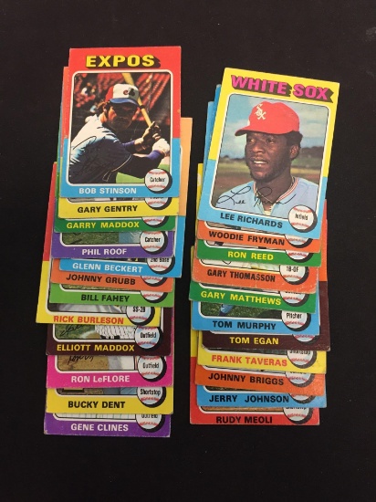 23 Count Lot of 1975 Topps Mini Vintage Baseball Cards