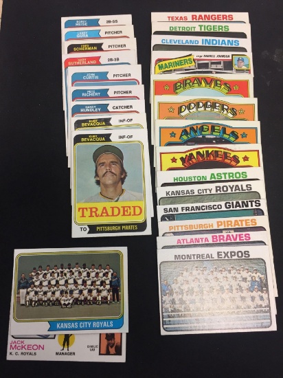 25 Count Lot of 1972-1974 Topps Vintage Baseball Cards