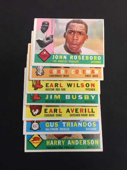 7 Card Lot of 1960 Topps Vintage Baseball Cards