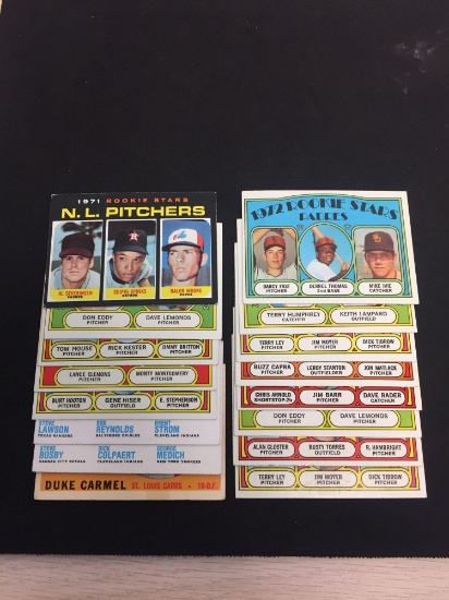 16 Count Lot of 1960-1973 Topps Vintage Baseball Cards - All Rookie Cards