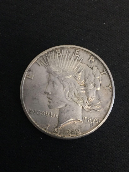 1922-S United States Silver Peace Dollar - 90% Silver Coin