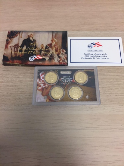 2008 United States Mint Presidential Dollar Coin Proof Set