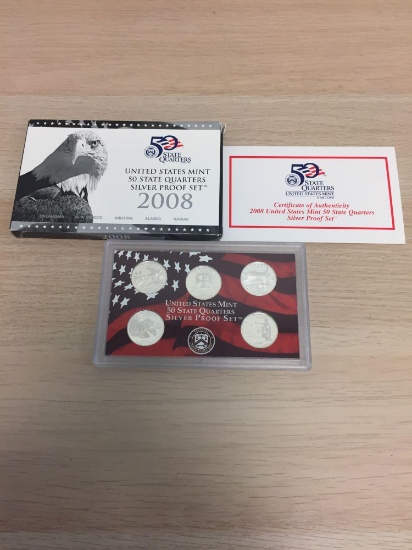 2008 United States 50 State Quarters Silver Proof Set