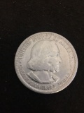 1893 United States Columbian Half Dollar - 90% Silver Coin