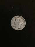 1943 United States Mercury Silver Dime - 90% Silver Coin