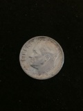 1960 United States Roosevelt Silve Dime - 90% Silver Coin - AU Condition
