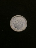 1955 United States Roosevelt Silve Dime - 90% Silver Coin - AU Condition