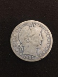 1902 United States Barber Half Dollar - 90% Silver Coin