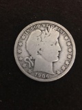 1906-D United States Barber Half Dollar - 90% Silver Coin