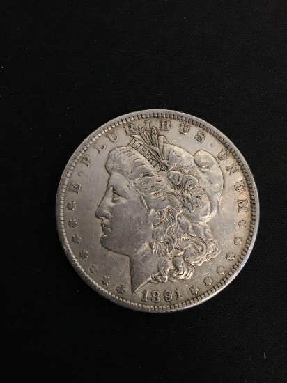 1891 United States Morgan Silver Dollar - 90% Silver Coin