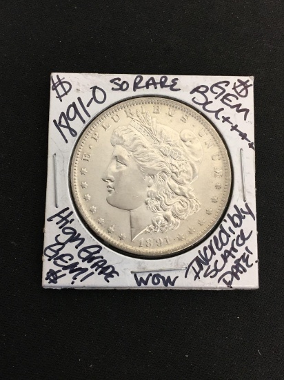 1891-O United States Morgan Silver Dollar - 90% Silver Coin - High Grade Gem