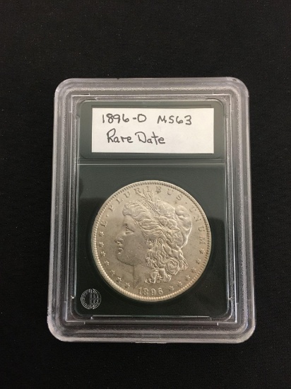 1896-O United States Morgan Silver Dollar - 90% Silver Coin - MS 63 - Rare Date