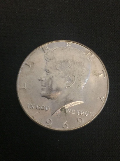 1969-D United States Kennedy Half Dollar - 40% Silver Coin