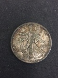 1942 United States Walking Liberty Half Dollar - 90% Silver Coin