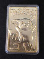 Pokemon Pikachu Gold Card