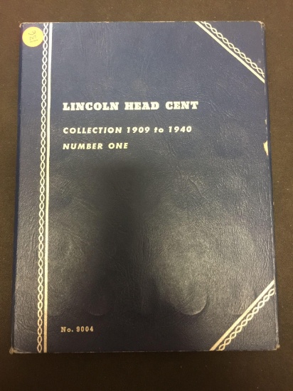 Vintage Whitman Lincoln Head Cent 1909-1940 Coin Collector Book with 42 Coins