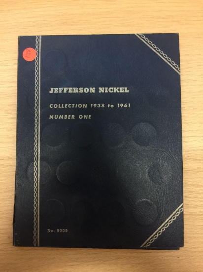 Vintage Whitman Jefferson Nickel 1938-1961 Coin Collector Book with 42 Coins (9 Silver Coins)