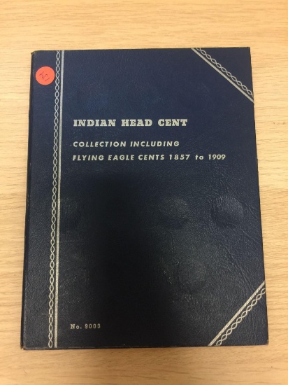 Vintage Whitman Indian Head Cent Coin Collector Book with 15 Coins