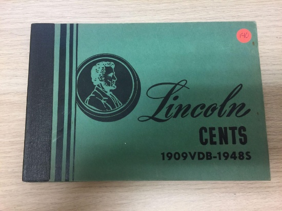 Vintage Meghrig Lincoln Head Cent 1909-1948 Coin Collector Book with 80 Coins