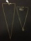 Lot of Two Gold-Tone Alloy Necklaces, One 16