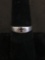 Open Templar Cross Motif Sterling Silver Ring Band - Size