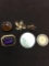 Lot of Six Mismatched Single Earrings, Various Style, Size & Shape