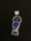 Bezel Set Opal Inlay & Faceted Tanzanite Accented 1.5