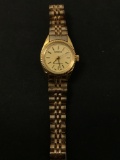 Geneva Designed 24mm Bezel Gold-Tone Stainless Steel Watch w/ Bracelet
