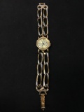 FashionTime Designed Octagonal 20mm Bezel Gold-Tone Stainless Steel Watch w/ Bracelet