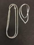 Lot of Two Silver-Tone Alloy Chains, PD Designed 30