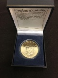 Collectible Condition Gold-Tone Unites States One Dollar Coin w/ Certificate & Case