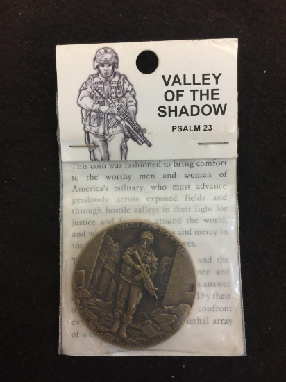 Valley of the Shadow Psalm 23 Challenge Coin NWTM