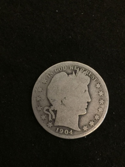 1904-O United States Barber Half Dollar - 90% Silver Coin