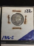 1916-S United States Mercury Dime - 90% Silver Coin
