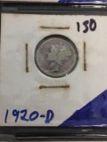 1920-D United States Mercury Dime - 90% Silver Coin