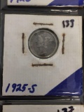 1925-S United States Mercury Dime - 90% Silver Coin