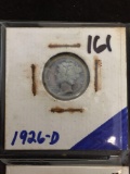 1926-D United States Mercury Dime - 90% Silver Coin